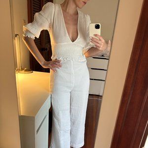 white jumpsuit